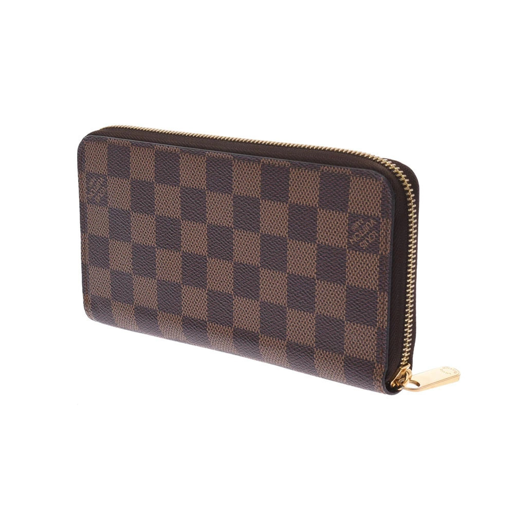 Louis Vuitton Damier Zippy Long Brown Wallet Canvas